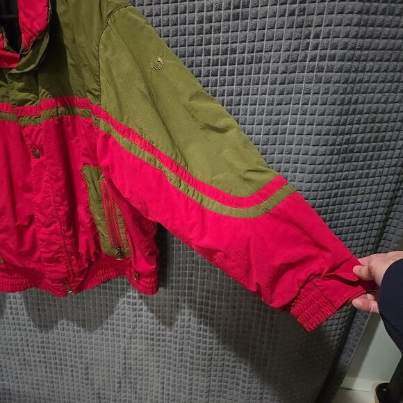 VTG Bogner Winter Ski Jacket Sz44 Oversized 4XL Insulated Puffer Red Green *READ - Picture 6 of 12
